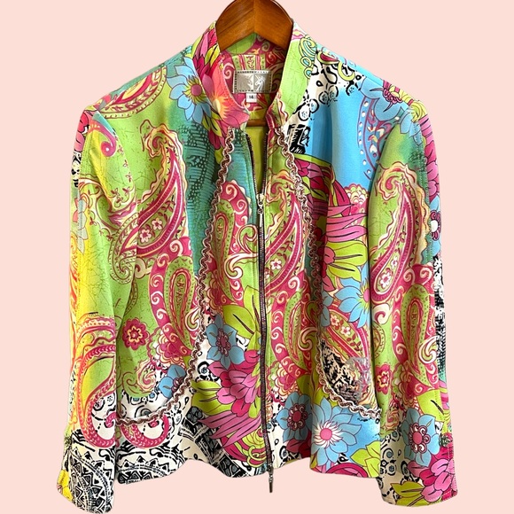 Alberto Makali Vintage Psychedelic Paisley Jacket - Picture 1 of 16